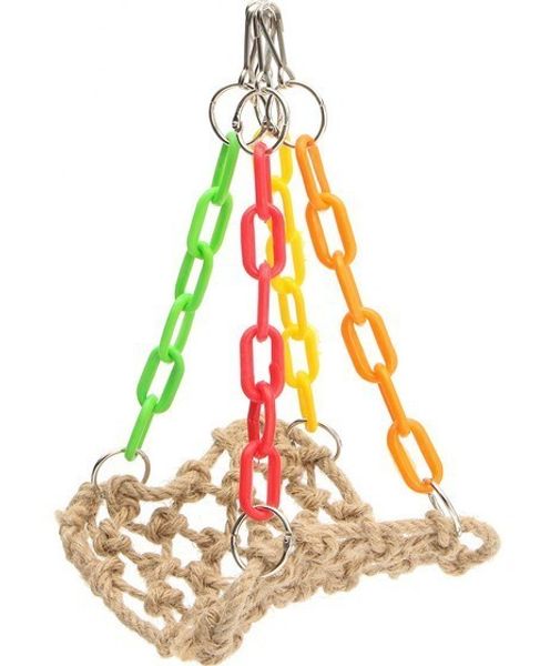 

permanent purple - parrot hemp rope network hammock swing