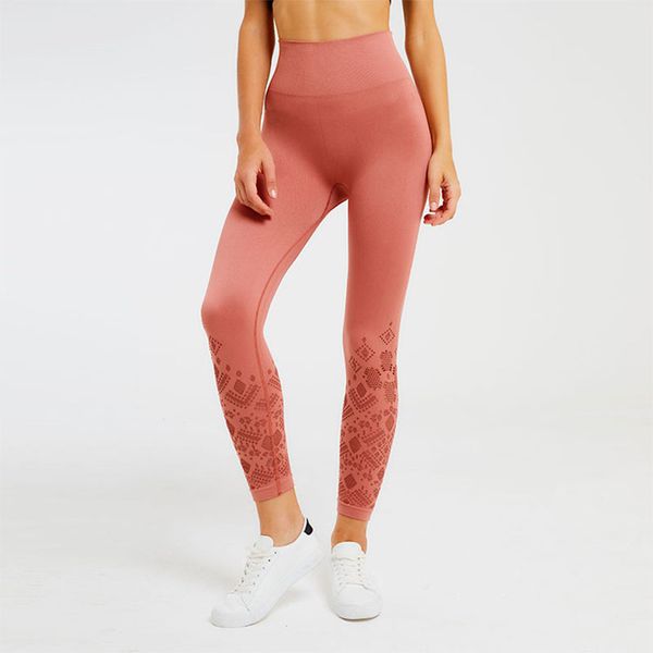 

salspor seamless yoga sports leggings women hollow out solid color gym sportswear high waist slim fitness training jogging leggi, White;red