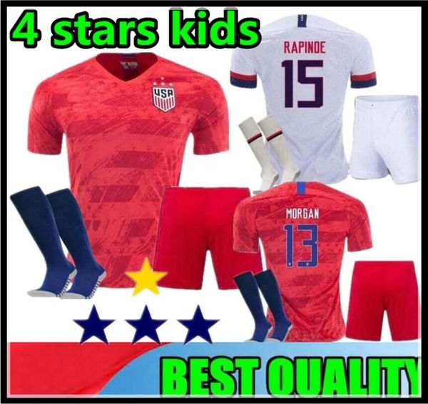 

4 tar world cup 2019 u a kid occer jer ey rapinoe puli ic demp ey bradley morgan football wood uniform united tate child hirt
