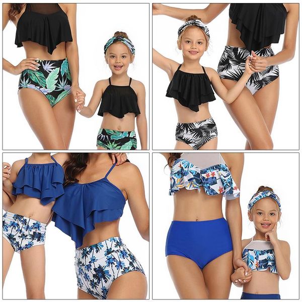 

дети девушки бикини наборы купальники купальник высокая талия бикини женщины купальник плавательная одежда пляжная одежда купальный костюм