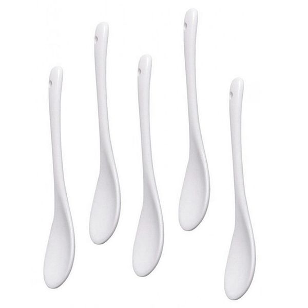 

set of 5 ceramic spoon teaspoon spoon jam honey tea scoops