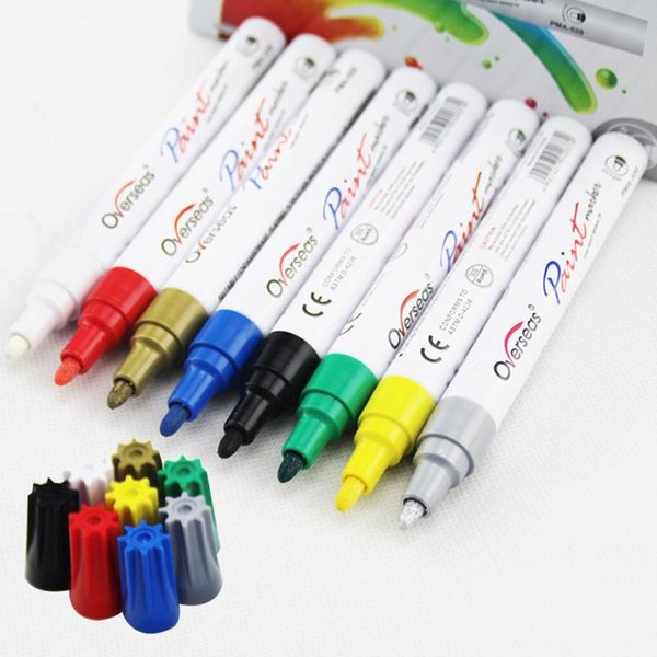 

eco-friendly 8 colors car tyre tire tread graffiti paint pen diy accessories marker pen paint marker macador caneta stationery
