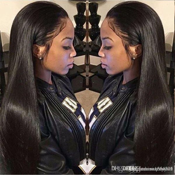 Long Straight Hair Natural Hairstyle Seamless Lace Front Hair Full