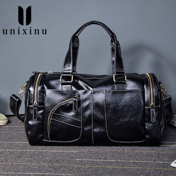 

2019 масло воск кожаные сумки для мужчин путешествия вещевой мешок портативный сумки на ремне мужская мода сумка мужчины