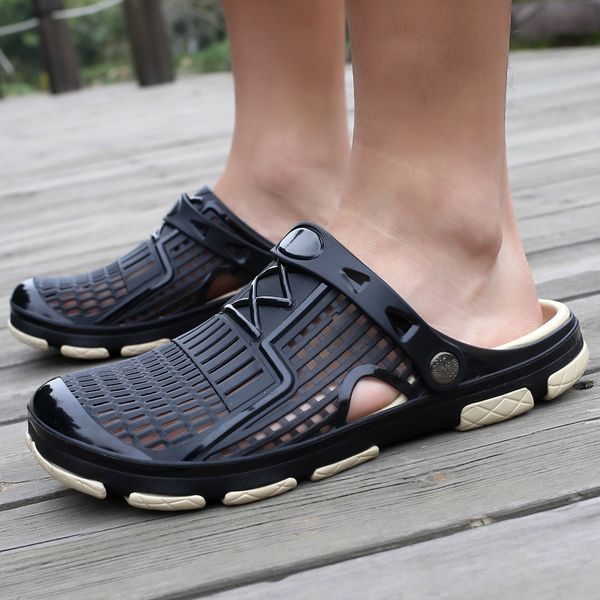 

original new garden flip flops water shoes men upstream pu summer beach aqua slipper outdoor swimming sandals gardening shoes