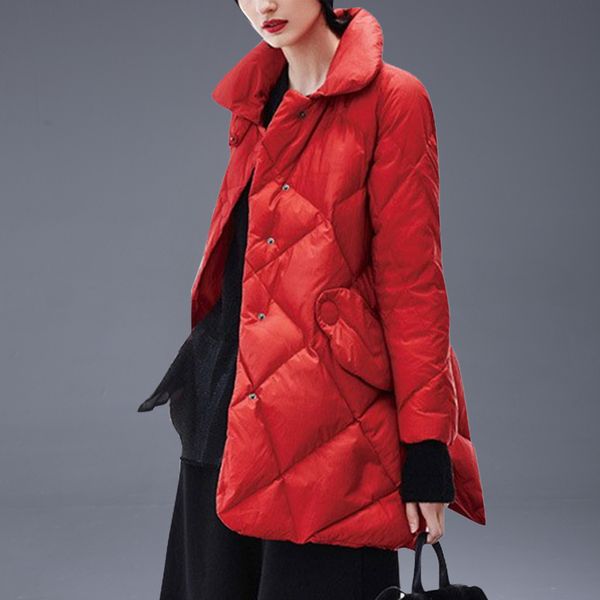 

ultra light down jacket women clothes 2019 autumn winter jacket women korean long down coat female parka chaqueta mujer my3395, Black