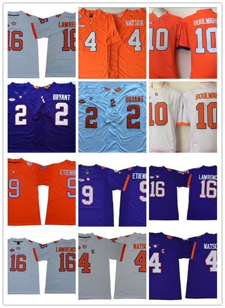 

2019 колледж clemson tigers # 16 lawrence kids jersey 9 трэвис этьен младший, Black