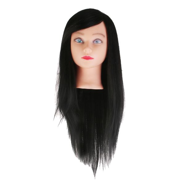 

hairdressing training head mannequin 16inch with holder - black