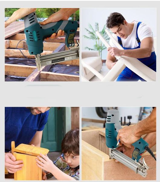 

adjustable power 2 in 1 framing tacker electric nails stapler gun for woodworking electric power tools