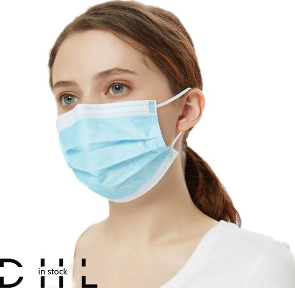 

disposable mask three layers of protection thickened dust - proof breathable dust melting spray cloth dhl medical dhl free