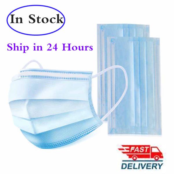 

fast non woven disposable face mask 3 layer earloop anti-dust mouth masks