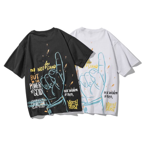 

fashion men's t-shirt 2020 new summer new creative fun printing short sleeve t-shirt men's trend blouse youth casual tee 2 color s, White;black