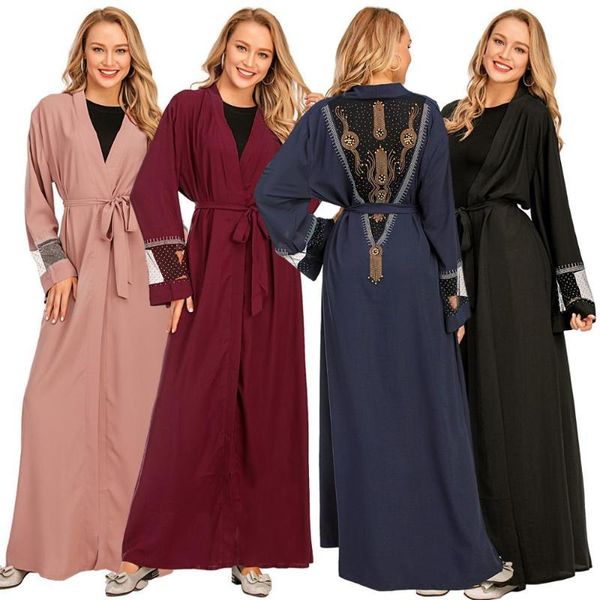 

ramadan eid mubarek kaftan dubai abaya turkey kimono cardigan hijab muslim dress islamic clothing abayas for women robe femme, Red