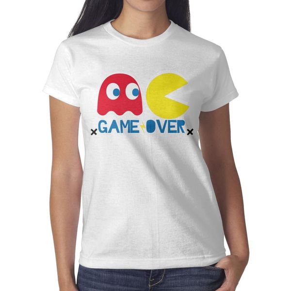 

pac-man игѬа повеѬ белой женкой ђболки, ђболки, ђболки, ђболки дизайн Ѭђба, White