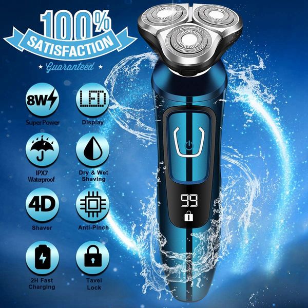 

sanq electric shaver, multi-function male electric shaver, wet and dry men's razor cordless travel usb charging and beard replac