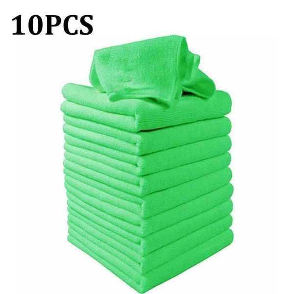

10pcs car cleaning rag microfiber small square car cleaning small towel 25*25cm towel supplies