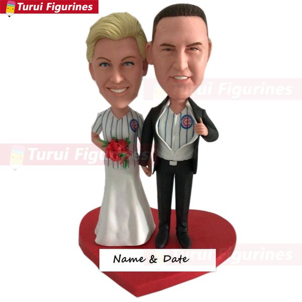 

cubs personalized wedding cake er cubs bobble head cake er wedding groom bride gift christ