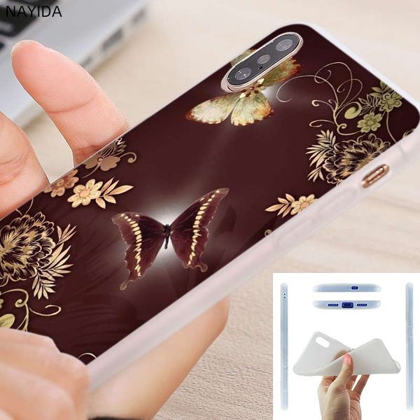 

soft phone case for iphone 11 pro x xr xs max 8 7 6 6s 6plus 5s s10 s11 note 10 plus huawei p30 xiaomi cover rose flower peony butterfly