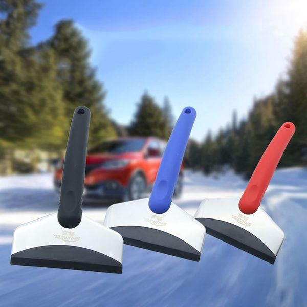 

stainless steel ice scraper car windshield ice scraper snow removal brush car windscreen clean tools new