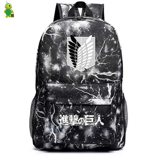 

attack on titan galaxy backpack jiyuu no tsubasa eren levi school bags for teenagers lapbackpack women men travel rucksack