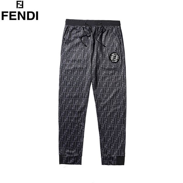 

19ss new luxurious brand design fd full ff logo long pants terry all-match fashion hip-hop high streetwear cool sports trousers, Camo;black