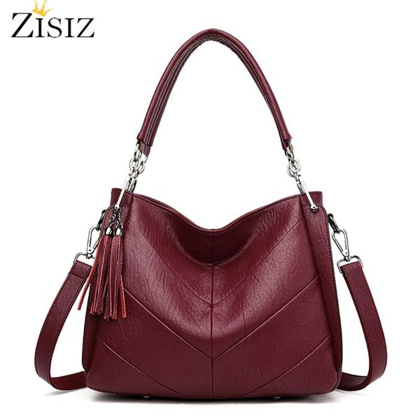 

leather andle bags luxury handbags women bags designer patchwork ladies hand shoulder crossbody for women 2020 bolsos