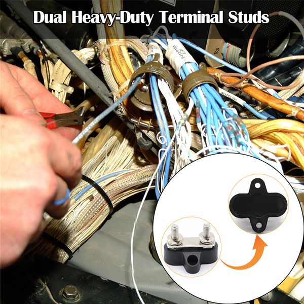 

dual heavy-duty terminal studs with connecting link m6 for truck car boats