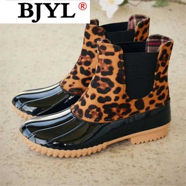 

2020 new leopard snow boots for women boots female winter shoes booties women shoes warm botas mujer plus size 43, Black