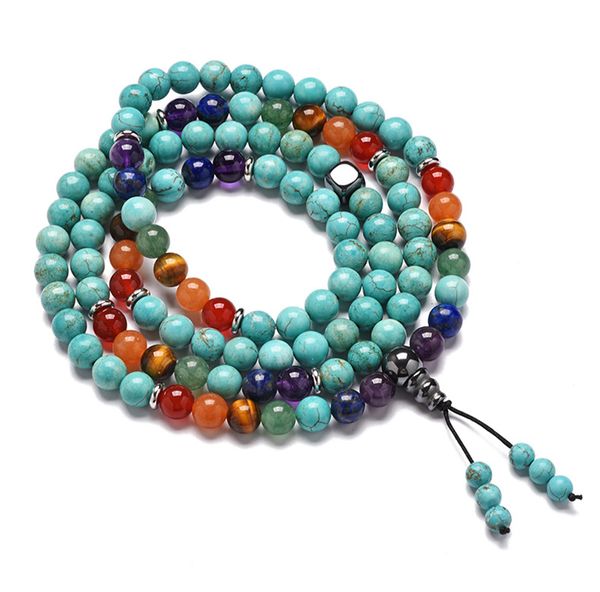 

6 styles natural stone 8mm 108 beads buddhist buddha meditation bracelet wood prayer bead mala bracelet pandent jewelry m198r