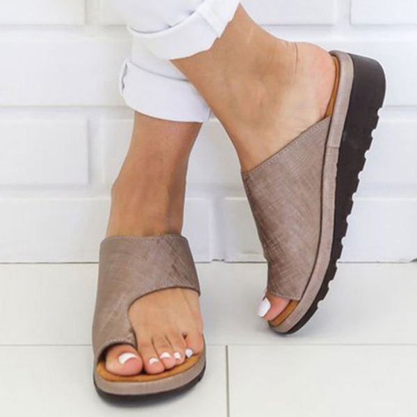 

women shoes 2019 flat bottom toe sleeve chaussures femme platform sandals women wedges shoes summer slippers, Black
