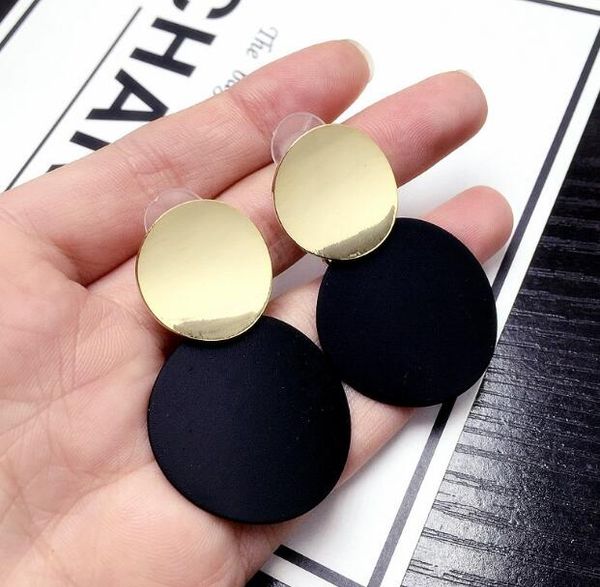 

famous brand jewelry stainless steel luxury gold silver rose gold plated big heart stud earrings for men women wholesale 8932, Golden;silver