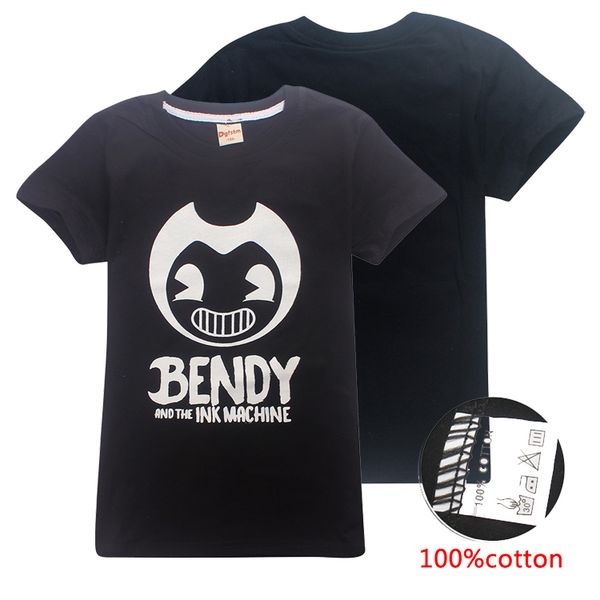 

bendy and the ink machin 100% cotton 4-14y kid boys tee shirt black kids t shirts kids designer clothes boys dhl ss70, Blue