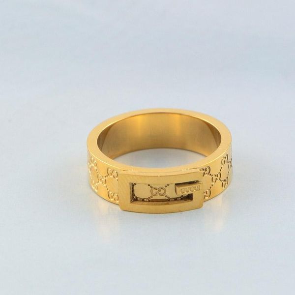 

Fa hion letter de ign band ring famou brand tainle teel couple ring women men luxury wedding ring ro e gold ilver jewelry lover gift