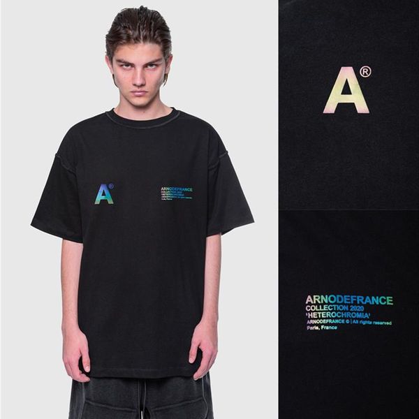 

3m reflective arnodefrance t-shirts women men 1:1 high-quality hip-hop arnodefrance t shirts, White;black