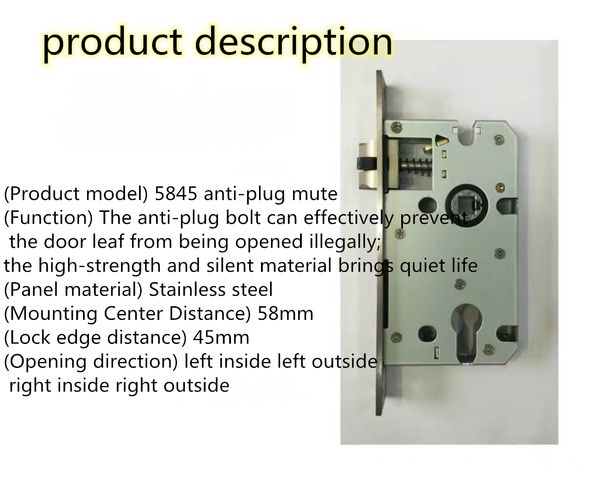 

space aluminum door bedroom interior lock mute door lock