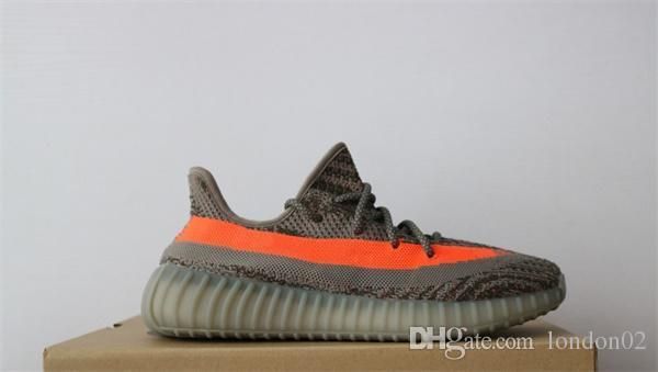 yeezy grises con naranja