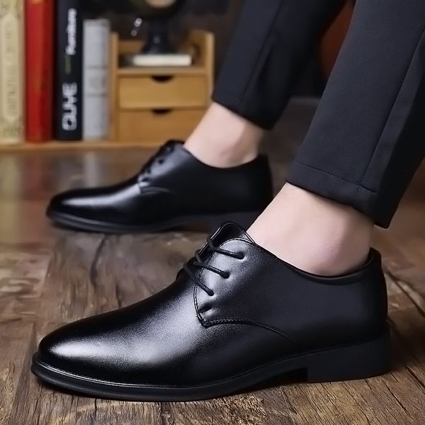 

кожа оксфорд обувь для мужчин черный браун крокодил pattern brogue моды платье обувь мужская из натуральной кожи brogue для, Black