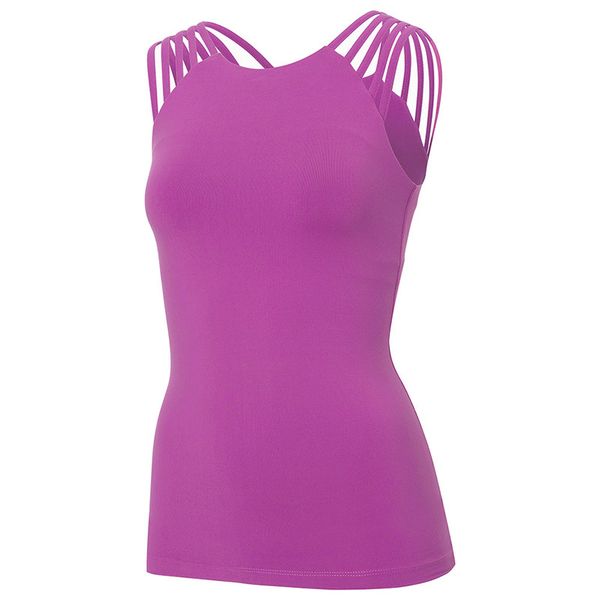 

women yoga t-shirt hollow out shoulders quick dry sportswear vest sleeveless tank hb88, White;red