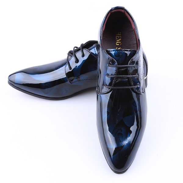 

men dress shoes floral pattern men formal shoes leather luxury fashion oxford shoe for men business wedding shoes size 38-48, Black