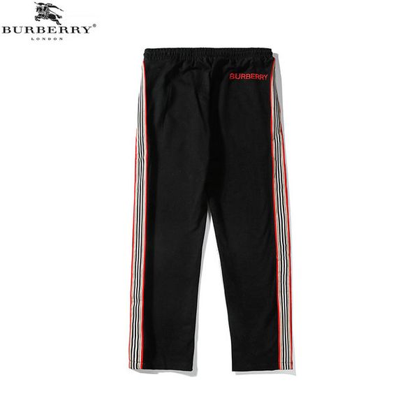 

bur womens berri luxury pants fashion trend boutique trousers stitching striped loose straight casual simple comfortable wild sweatpants, Black;white