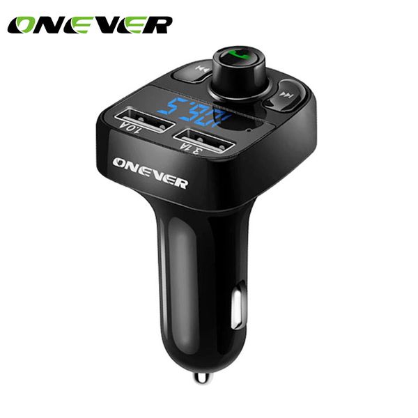 

onever car kit bluetooth mp3 player hands-call wireless fm transmitter modulator dc 12-24v with dual usb tf slot voltage