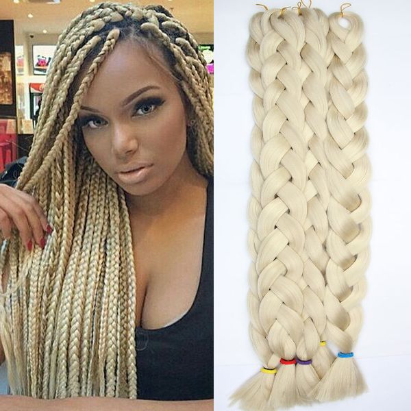 Humbo sintético xpressão tranças cabelo 165g 41inch dobre com boa qualidade crochet crochet trançando extensões de cabelo