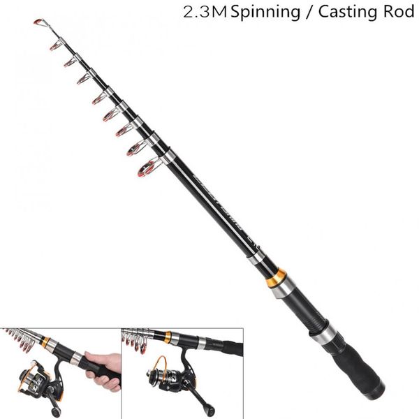 

1.0m 1.5m 2.1m 2.3m ultra short fishing rods glass fiber 10 section lure ice fishing pole sea river rod