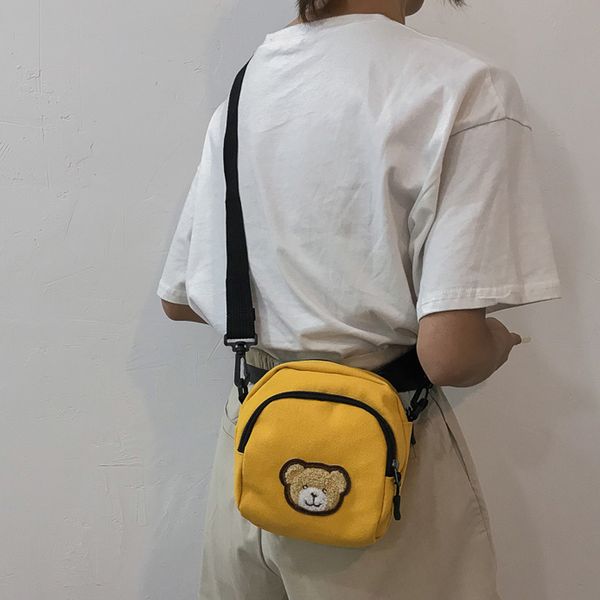 

leisure fabric cartoon canvas handbag for female new one shoulder bags casual student messenger mini exquisite travel bags #zb