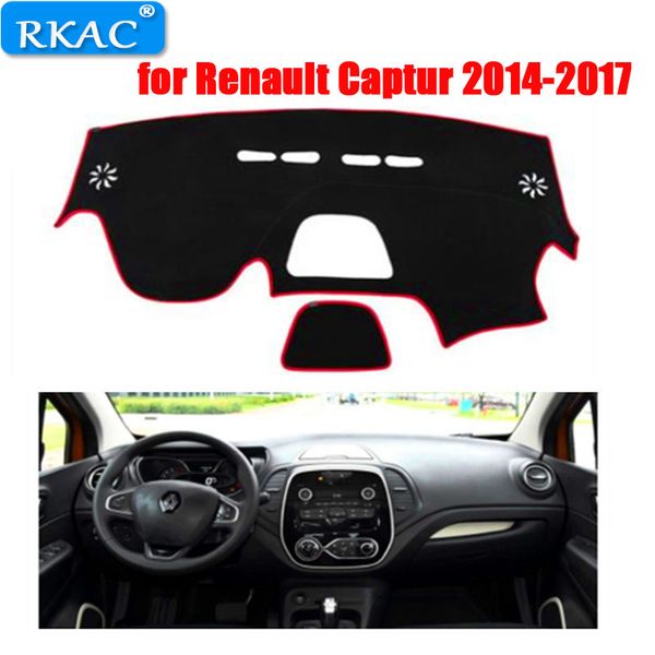 

rkac left hand drive car dashboard mat cover for captur 2014-2017 sport style auto dashboard rug for captur
