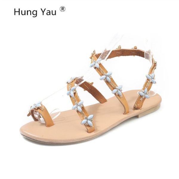 

women sandals fashion flower rhinestone summer shoes woman soild color comfortable gypsophila women shoes flip flops size 35-43, Black