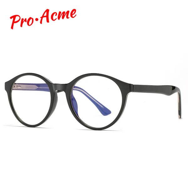 

pro acme blue light glasses for women round tr90 optics frames blue light blocking glasses computer game 2020 pc1511, White;black