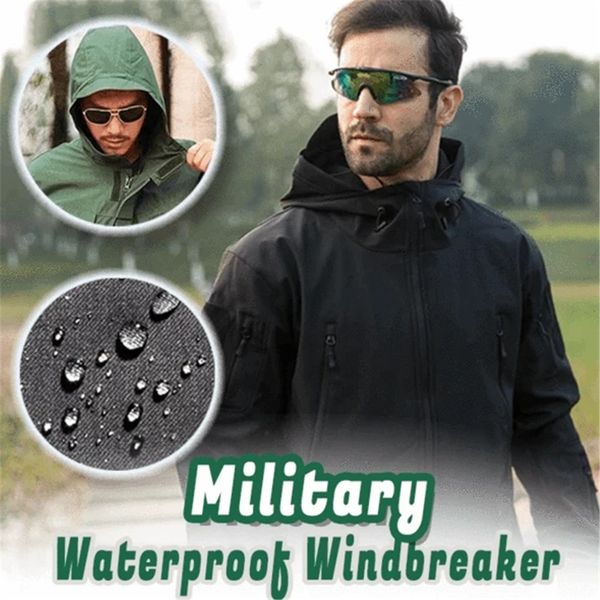

outdoor waterproof windbreaker men women waterproof tactical soft shell jacket windbreaker 40, Blue;black