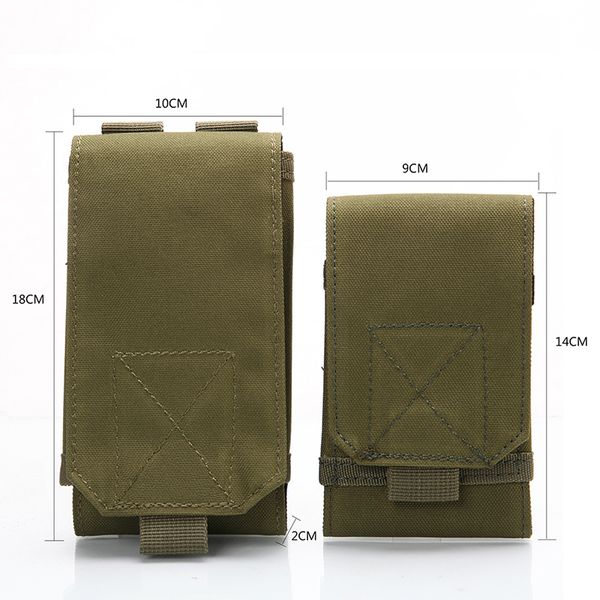 

new outdoor tactical mobile phone bag camouflage bag hook ring belt nylon phone