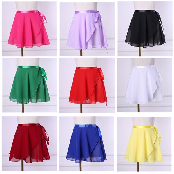 

19 colors woman dance basic ballet skirt girls practice dancing skirt women chiffon performance dancewear ballerina costumes, Black;red